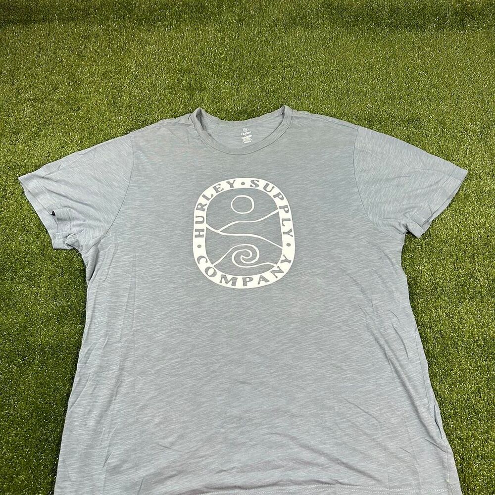 Hurley Men's Blue and Grey T-shirt